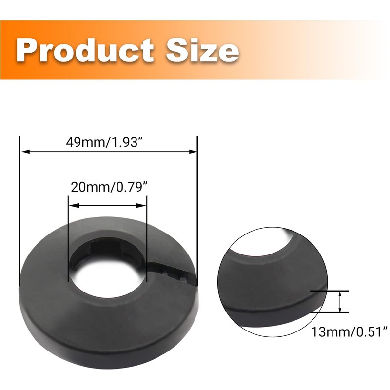 Yinpecly 4Pcs Fit 3/4 inch Outer Diameter Flange Water Pipe