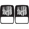 JeepTails Distressed USA American Flag Antlers Tail Light Covers (Non-LED)