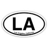 LA Los Angeles California CA Oval Vinyl Car Bumper Window Sticker 3" x 2"