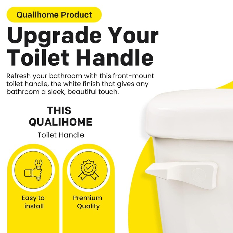 Qualihome Toilet Tank Flush Lever Replacement for American Standard (White,