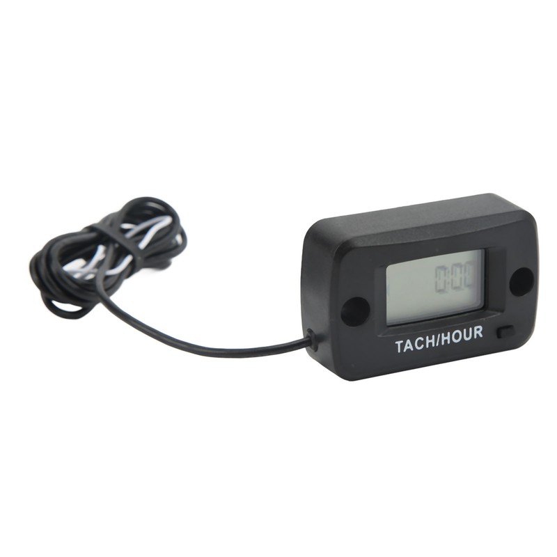Digital Tach Hour Gauge LCD Display IP68 Waterproof 0‑999999H 0‑30000RPM