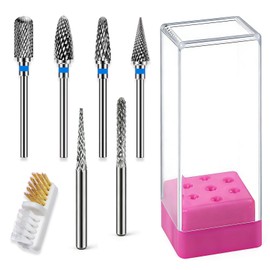 Carbide Nail Drill Bits Set, 3/32 Inch Nail Drill Bits for Nail Art Salon & Home (8PCS/SET)