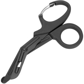 Titanium Bandage Shears Scissors EMT and Trauma Shears, Bent Stealth Black Coated for Nurses, Students, Emergency Room (Black, 19cm)