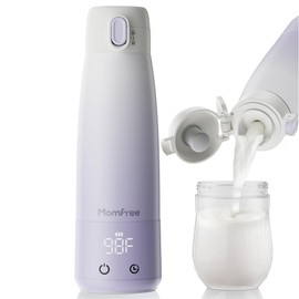 Baby Milk Warmer for Breast Formula: Cordless Portable Heating Bottle with Smart Touch LED Temperature Control | Fast Warming & Long-Lasting Battery - 12 OZ Large Capacity