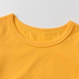 Derouetkia Infant Baby Boy Clothing Dinosaur Print Summer Shorts Sleeves Tops and Straps Shorts Outfit Set, yellow, 6-9 months