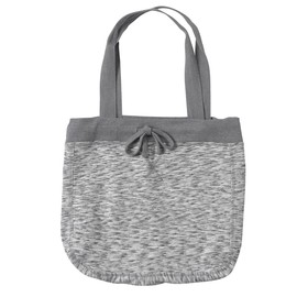 MV Sport Pro-Weave Large Everyday Fleece Travel Tote Bag with draw cords - One Size - Salt & Pepper