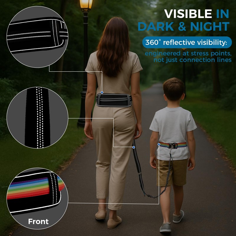 Waist Leash Harness with Soft Cushion for Autism Special Needs