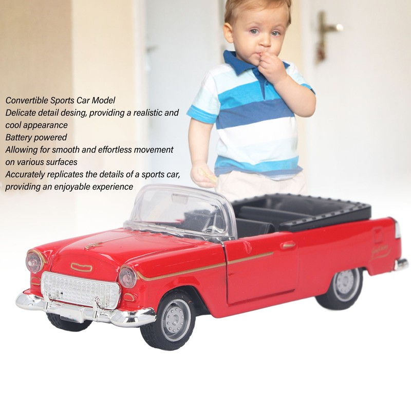1:32 Convertible Sports Car Model Metal Alloy Realistic Cool Battery