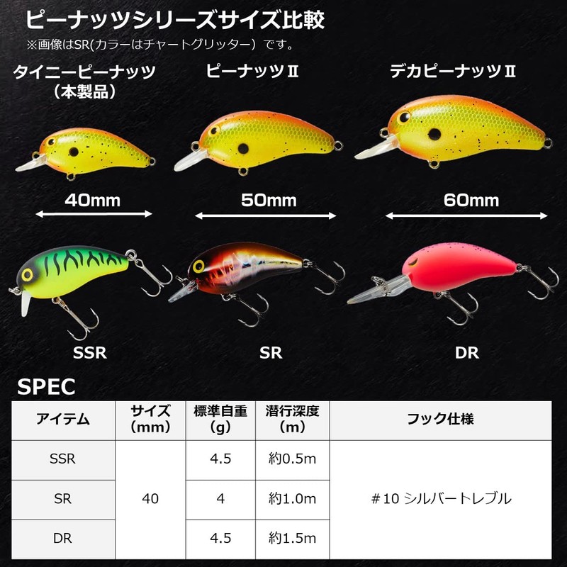 Daiwa 07434501 Tiny Peanuts SSR Real Blue Gill, 1.6 inches