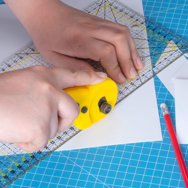 OfficeTree Dressmaking Ruler 30 x 15 cm Patchwork Ruler for