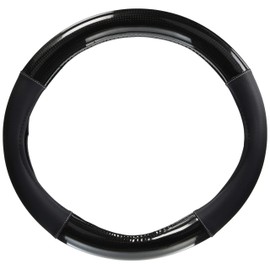 Bonform 6762-01BK Steering Wheel Cover, Fit Carbon, Kei/Normal Car, Steering Cover, S: 14.4 to 14.9 inches (36.5 to 37.9 cm), Black