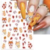 IDDFEVE Fall Nail Art Stickers, Thanksgiving Day Fox Nail Decals,