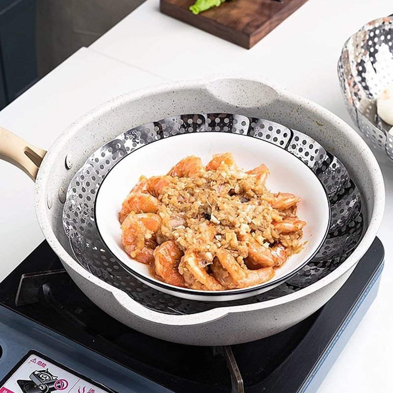 Gvolatee Vegetable Steamer with Stainless Steel Steamer Insert, Foldable Steamer