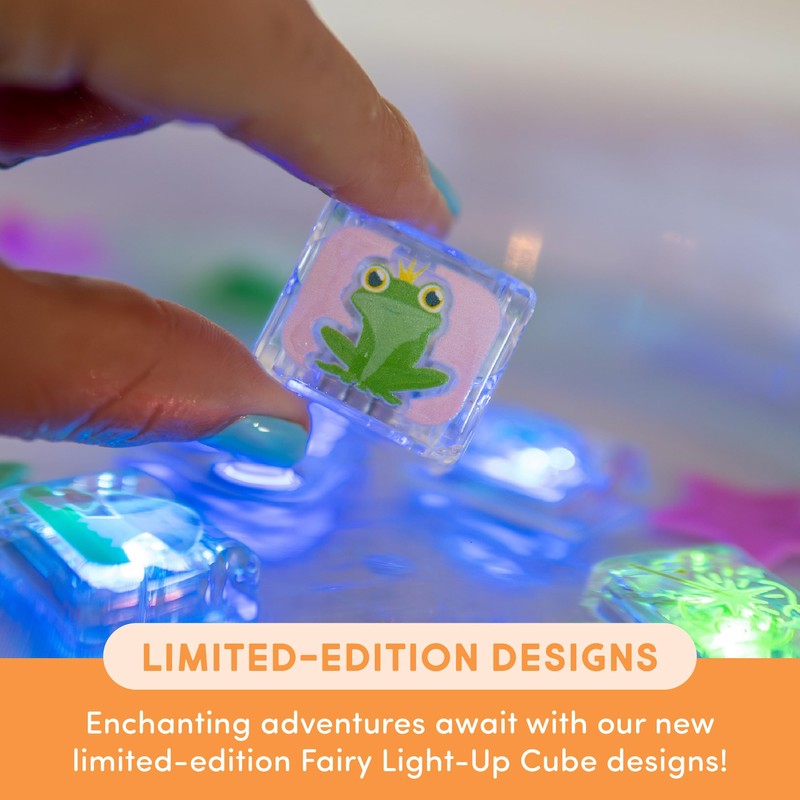 Glo Pals Water-Activated Light-Up Cubes for Bathtime and Sensory Play