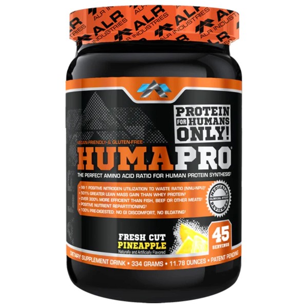 ALR Industries Humapro, Protein Matrix Blend, Formulated for Humans, Amino Acids, Lean Muscle, Vegan Friendly, 334 Grams (Fresh Cut Pineapple)