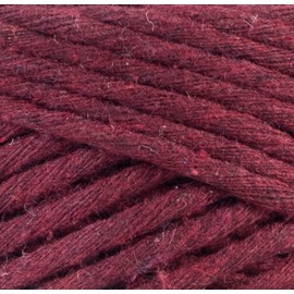 4mm Single Strand Macrame Cord Rope 82 Yards, Colored Macrame Rope, Cotton Rope Macrame Yarn, Colorful Cotton Craft Cord for Wall Hanging, Plant Hangers, Crafts, Knitting (Claret Red, 4mm 2 Skein)