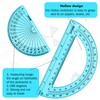 EBOOT 2 Pcs Plastic Protractor Clear 180 Degrees Transparent Protractor