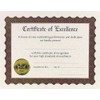 Great Papers! Certificate of Excellence, Pre-Printed, Gold Foil, Embossed, 8.5"