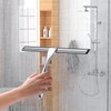 Shower Squeegee for Glass Door 12-Inch Stainless Steel Bathroom Squeegee