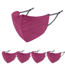 Happiness Sports Mask, Washable, 3D Construction, Easy to Breath Easy, For Running, Gym, Adjustable Earstrings, Adjustable Drawstring, Soft, Smooth Fabric, Comfortable Skin