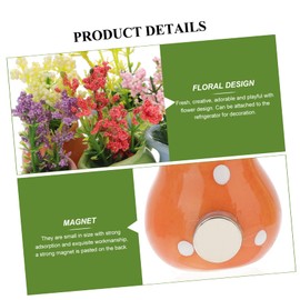 MAGICLULU 7pcs Potted Fridge Magnet Refrigerator Mini Planter Refrigerator Magnetic Mini Refrigerator Astetic Room Decor Novelty Fridge Magnet Fridge Magnet Sticker Ceramics 3D Magnets Vase