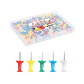 PAPERPAL 280 Assorted Color Push Pins for Cork Board, Colorful Thumb Tacks for Wall Hangings, Pushpins for Office School & Personal Use, Standard Size Push Pin Tacks