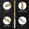 Hex Shank Drill Bit Set, 19Pcs Titanium Twist Drill Bit