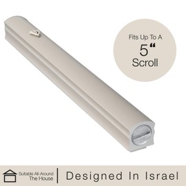 A&S Mezuzot Alumium Mezuzah Case in Silver Shin Design Weatherproof Door Mezuza Judaica Art for Home Blessing (Ivory, 6 Inches)