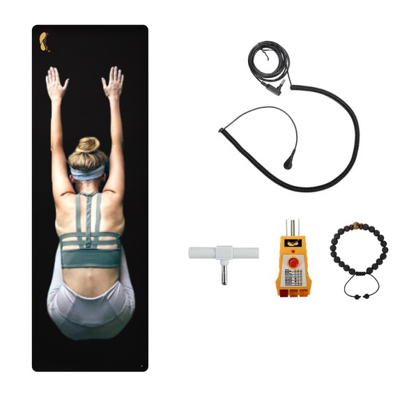 LandKissing® Grounding Yoga Mat 71"x24", Grounding Pad for Meditation, Anxiety