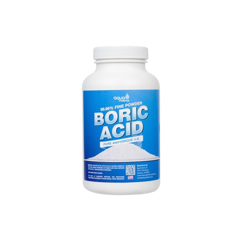 Aqua Science Boric Acid Powder - 1lb, 99.9% Industrial-Grade Strength