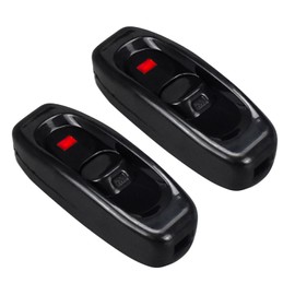 BuxiuGK Pack of 2 Intermediate Switches, AC 250 V 10 A Inline Switch, Lamp Switch, Cable Switch, Torpedo Switch with LED Indicator Light for All Types of Electric Lamps, Table Lamps, Black