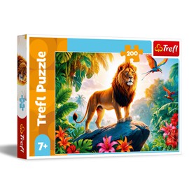Trefl - King of the Jungle - Puzzle 200 Pieces - Colourful Puzzle with Animals, for Children from 7 Years