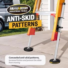 Motovecor Adjustable Ladder Leveler with Anti-Slip Rubber Feet,Extension Ladder Stabilizer