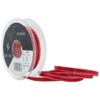 Berisfords 7 mm Gold Edge Satin Ribbon, Red