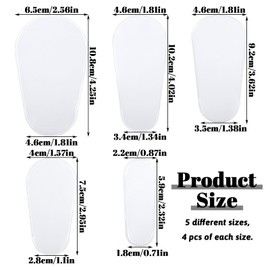 Jeffdad 20 Pcs Makeup Brush Covers, 5 Sizes Clear Make up Brush Protective Protector Sleeves for Travel & Storage, Lightweight and Durable Plastic Brush Guards