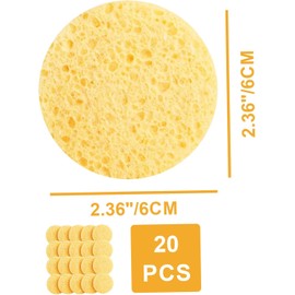 Esponjas faciales 20 PCS REUSABLE CUERMERIC PLATOS, suave y absorbente para la limpieza facial diaria y la eliminación de maquillaje