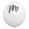 6 Pcs Balloons 36in MR MRS Letters Printed White Giant