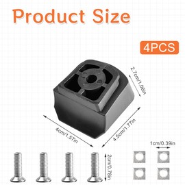 Begonia Inline Brake, Brake Stopper, Made of TPR (thermoplastic rubber), Inline Brake, Universal for Inline Skates, Cande, Advance, Pack of 4