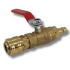 Lumonic Ball Valve 1/4 Inch with Quick Coupling and Plug