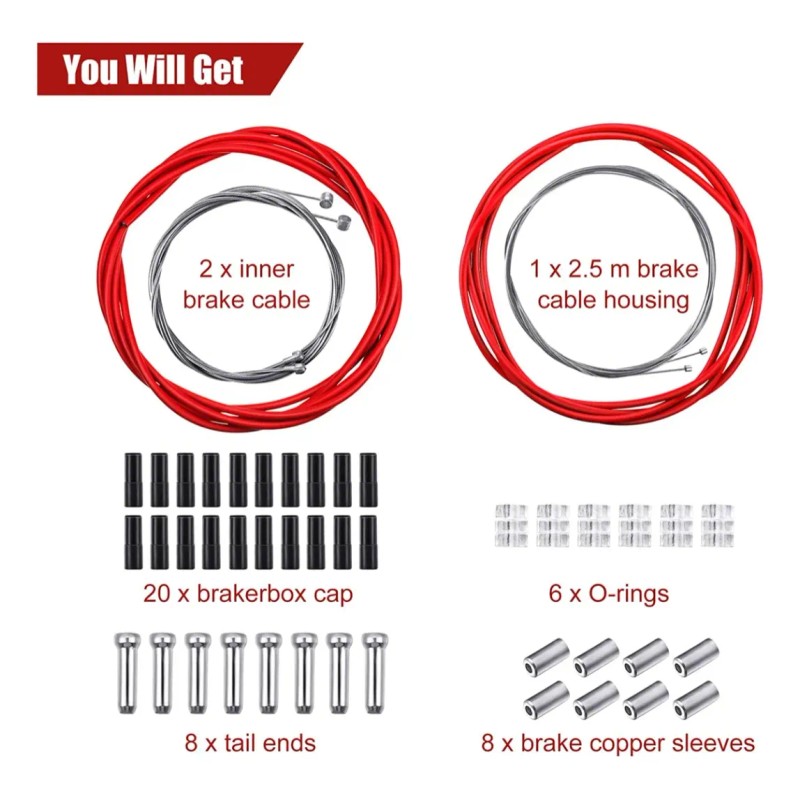 Kit Cables De Freno Y Cables Cambio Velocidades Bicicleta