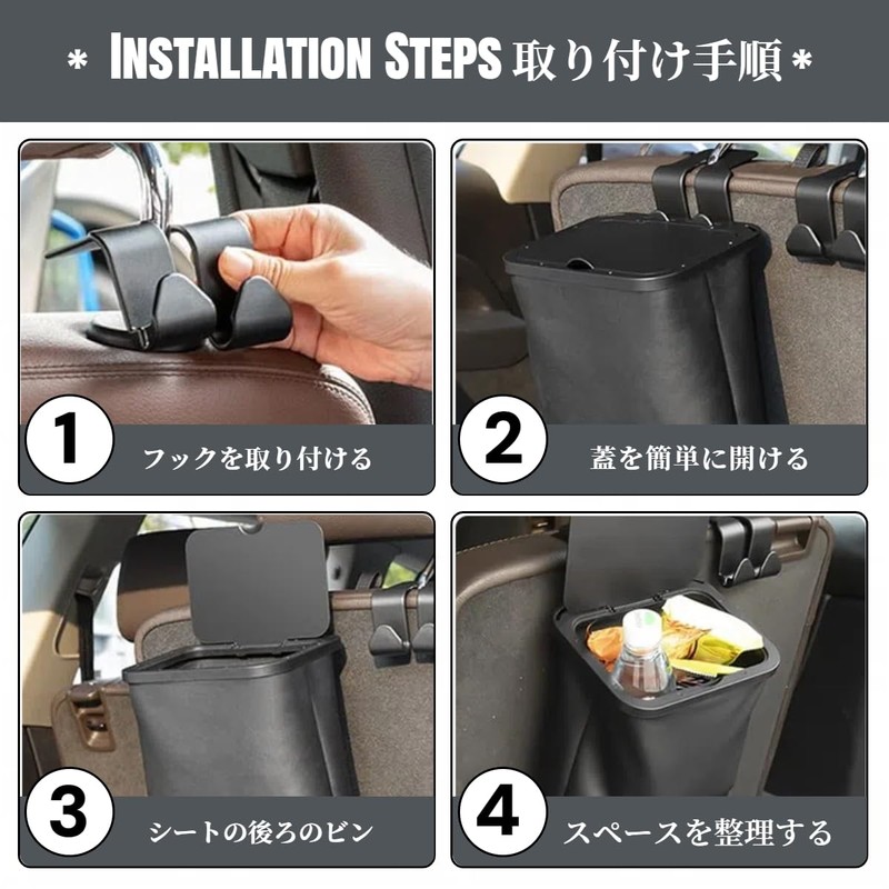 ZUKIDA Foldable Hanging Waterproof Trash Bag with Lid Adjustable Stylish