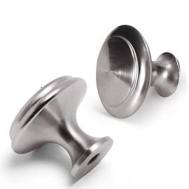 HEALUA 30 Pack Brushed Nickel Cabinet Pulls 1-1/4 inch Kitchen Cabinet Knobs Drawer Knobs Dresser Knobs Drawer Pulls Cabinet Door Knobs Dresser Drawer Handles Knobs for Dresser Drawers