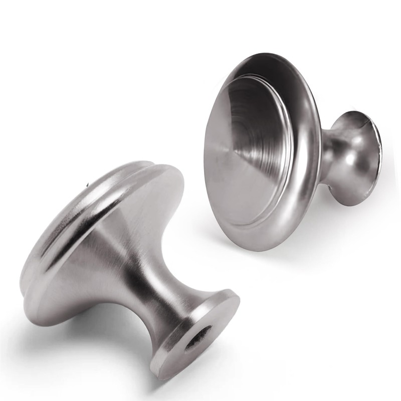 HEALUA 30 Pack Brushed Nickel Cabinet Pulls 1-1/4 inch Kitchen