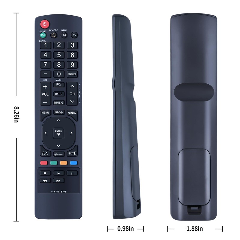 AKB72915206 Replace TV Remote Control for LG TVs