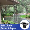 Fengone 2pack Rain Chain Gutter with Bolt Anti-Rust Black Metal