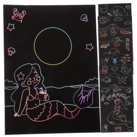 DOITOOL 9 Sheets Mermaid Paper for Creative Educational for Interactive Fun Doodle for DIY Art Projects and