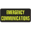 E COMMUNICATIONS EMB PATCH 4X10 HOOK ON BACK BLK/YELLOW