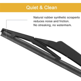 Unifizz Car Rear Windshield Wiper Blade Arm Set for Toyota Prius C 2012-2017 Black 200mm 8 Inch