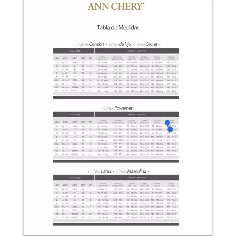 Ann Chery Original Faja Colombiana Mod 1024 Ann Chery, Uso