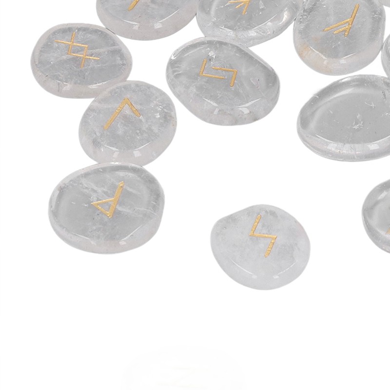 Rune Stones Fine Workmanship Stylish Appearance Small Volume White Crystal